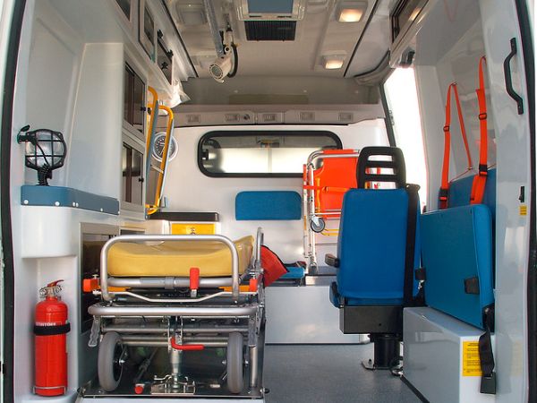 interno di un'ambulanza